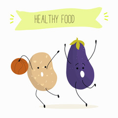 Halloween hand drawn invitation or greeting cards, pumpkins with wreaths and sweets . Vector illustration.