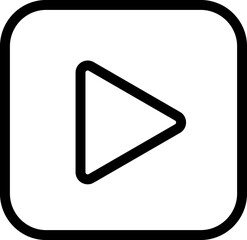 Play button line icon