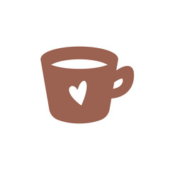 Coffee mug icon. Hot drink. Ice tea cup. Coffeeshop