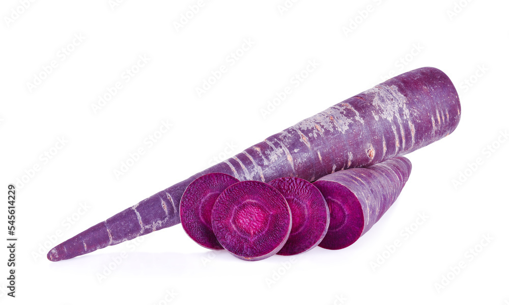 Canvas Prints purple carrot isolated on white background