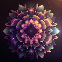 abstract geometric flower pattern