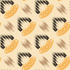 Fototapeta na wymiar Ikat texture tribal Aztec Seamless Pattern. Ethnic Geometric Ikkat Batik Digital vector textile Design for Prints Fabric saree Mughal brush symbol Swaths texture Kurti Kurtis Kurtas