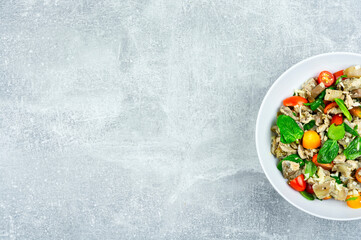 Salad of baked eggplant