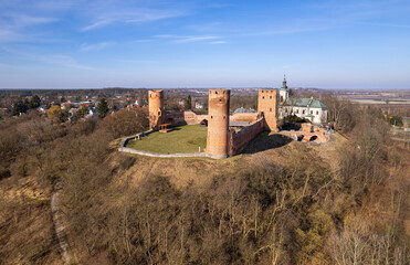 Fototapeta na wymiar Czersk, castle and surroundings of Masovia, Poland