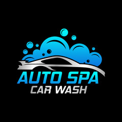 Car wash auto spa logo design symbol template vector illustration