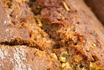 Garlic bread. View from above. Closeup