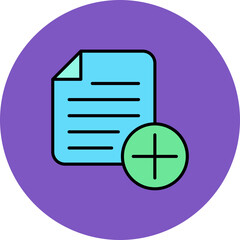 Fototapeta premium Add Multicolor Circle Filled Line Icon