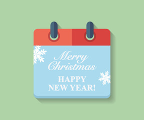 Calendar icon Merry Christmas y Happy New Year 2023 - 545625824