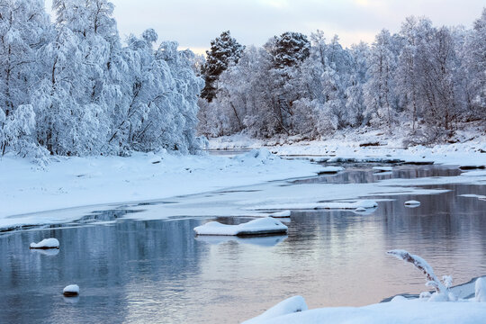 River Glomma in the winter
