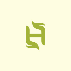 H Leaf Herbal Logo Design
