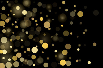 Fototapeta na wymiar Gold glitter confetti, great design for any purpose. Party decor.
