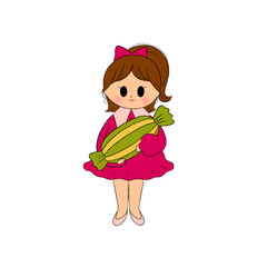 girl with candy 