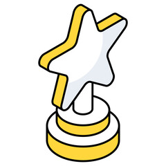      An icon design of star award  