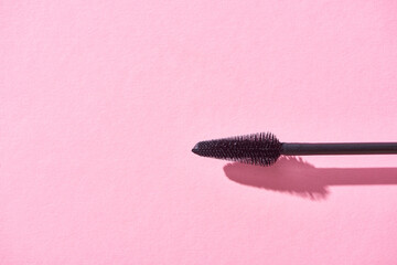 top view brush mascara pink