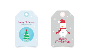 Collection of christmas or new year sale tags