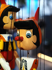 Pinocchio marionette puppets wooden toys