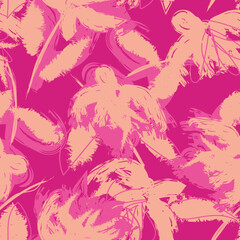 Floral Brush strokes Seamless Pattern Design