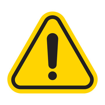 Warning or Danger sign icon. Attention caution illustration.