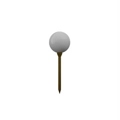 Golf Ball with Tee