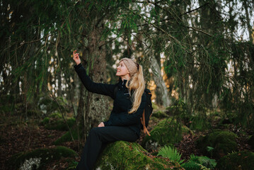 woman outdoor exploring nature