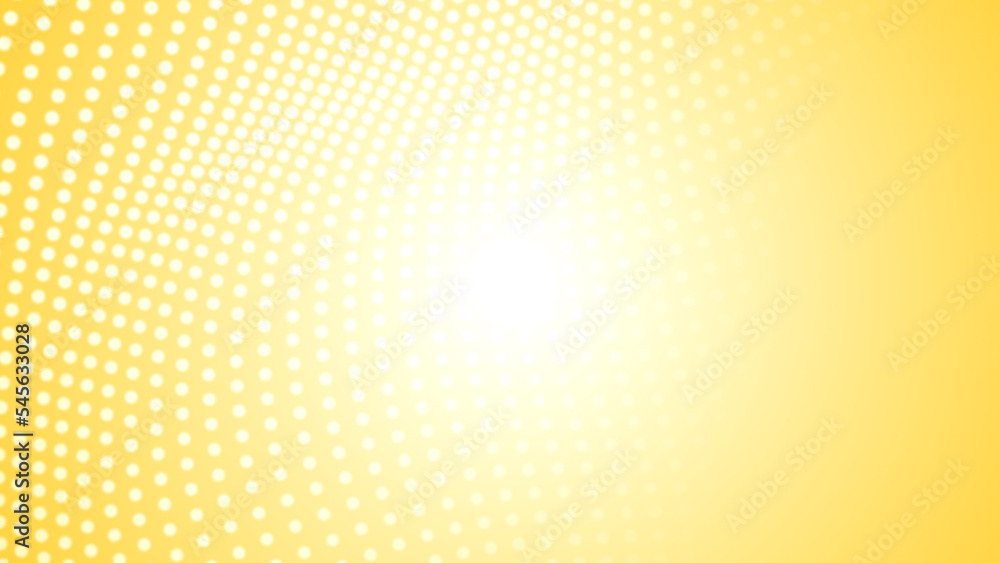 Aufkleber abstract dot white yellow color wave pattern gradient texture technology background.
