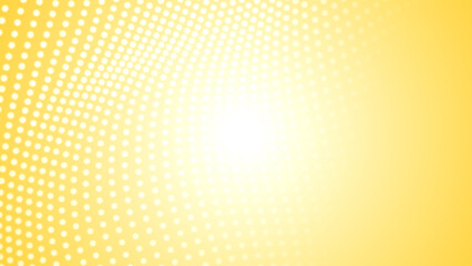 Abstract dot white yellow color wave pattern gradient texture technology background.