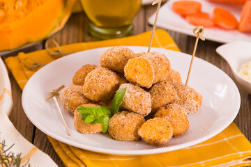 Pumpkin chicken meatballs. 