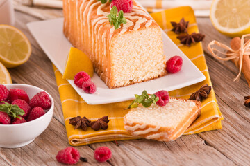 Lemon sponge cake.