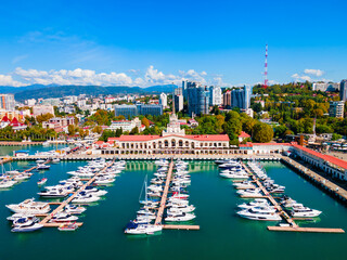 Obraz premium Sochi aerial panoramic view, Russia