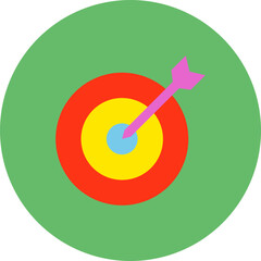 Target Multicolor Circle Flat Icon