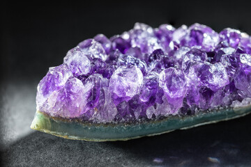 Amethyst crystal druzy a purple variety of quartz