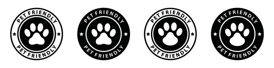 Pet allowed sign icon. Pet friendly icon, vector illustration
