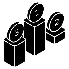 Position ranking board, icon of leaderboard