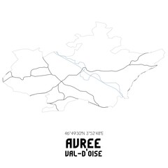 AVREE Val-d'Oise. Minimalistic street map with black and white lines.