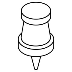 A perfect design icon of pushpin 