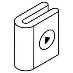 An icon design of video book