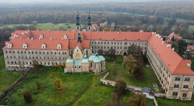 Baroque cistercian abbey in Lubiąż near Wrocław, Poland