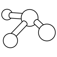 Chemical structure icon, vector design of topology