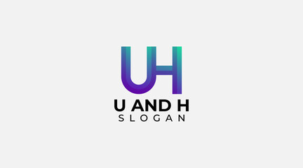 Initial Letter UH Logo - Minimal Business Logo design
