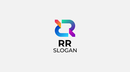 Creative letter RR logo icon design template.
