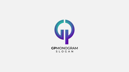 Letter GP Logo design vector illustration
