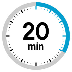 20 minutes,concept of time,timer,clock illustration,vector.