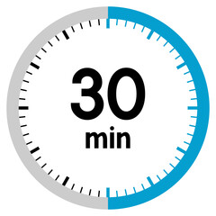 30 minutes,concept of time,timer,clock illustration,vector.