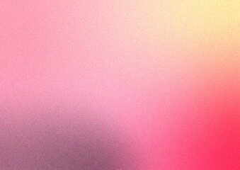 Abstract gradient blurred colorful background with grain noise effect texture. Bright minimalists grainy design.
