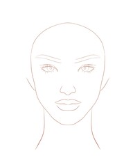 makeup template face chart