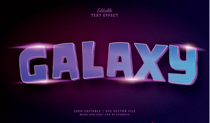 Galaxy editable text effect style cinematic