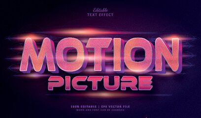 Motion picture editable text effect style cinematic