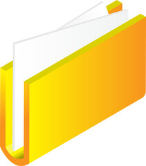 folder illustration in 3D isometric style