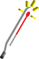 thermometer for hospital illustration in 3D isometric style