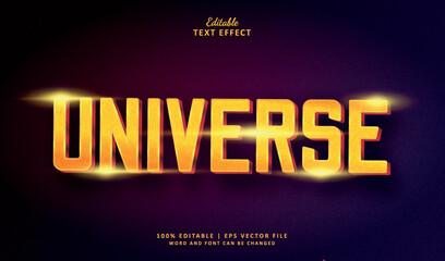 Universe editable text effect style cinematic